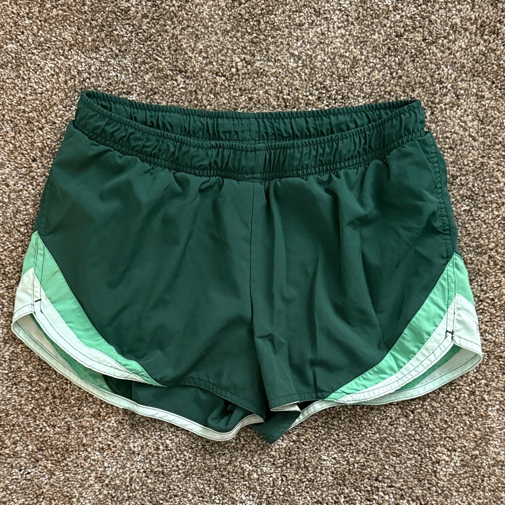 Women's Green Athletic Shorts